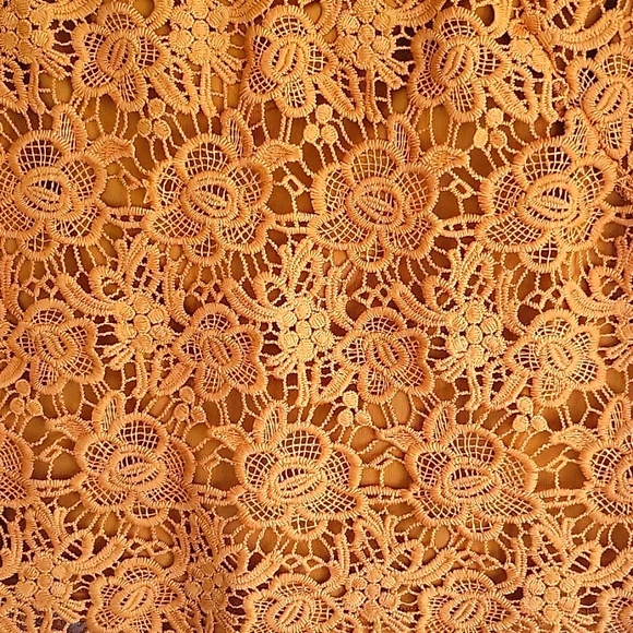 NANETTE LAPORE TANK TOP BLOUSE SLEEVELESS GOLD LACE FLORAL SIZE MEDIUM - Picture 2 of 10